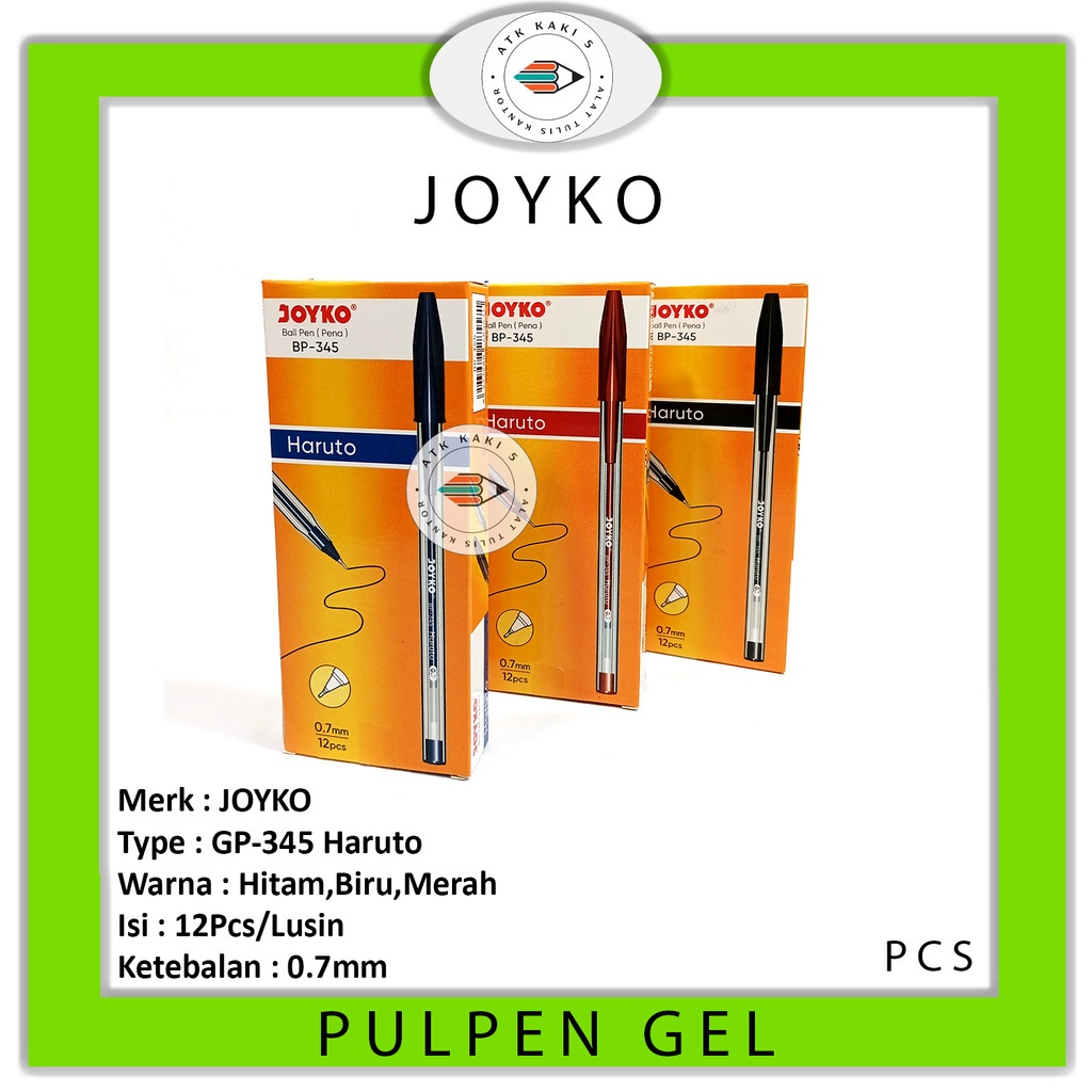 

JOYKO - Ballpoint Pulpen BP-345 0.7mm Haruto - Lusin