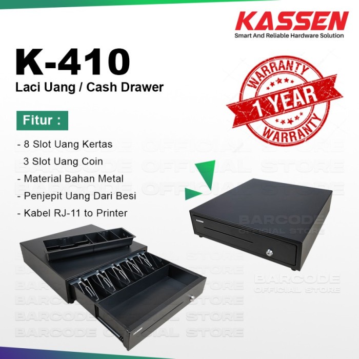 

[[JNT COD]] CASH DRAWER - LACI UANG KASIR - KASSEN K410 - K-410 / MK 410 RJ11 - Kassen K410