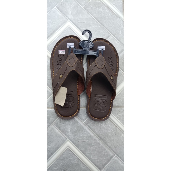 Sandal kulit pria / Sandal pria nyaman / Sandal pria 501 Levis/ Sendal murah/ Sendal PKU