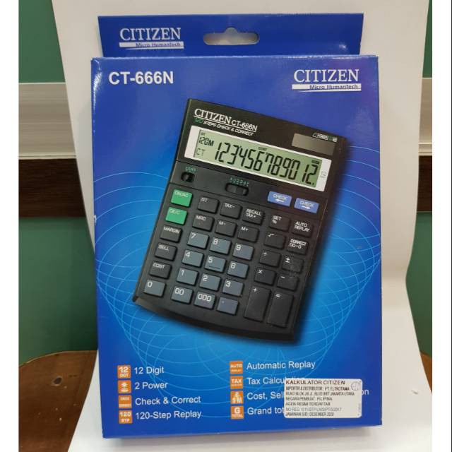 

Kalkulator Citizen CT 666N