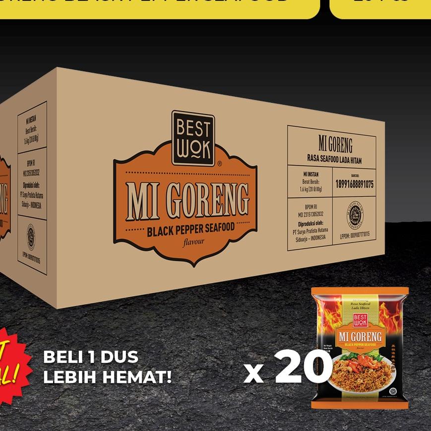 

✦ Best Wok Mi Goreng Blackpepper Seafood Dus 20 pcs (Export Multipack) ✩