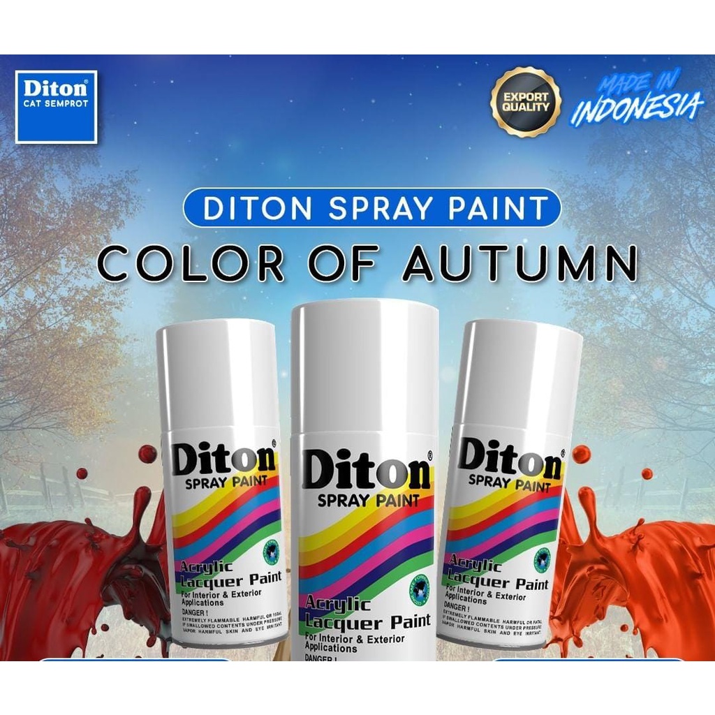 MINIM 2- R1. Pilok cat semprot cat spray cat acrylic diton 300cc semua varian dark blue 828 burgund 