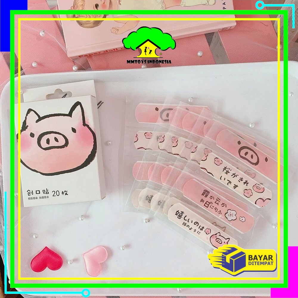 MI-C795 Plester Luka Estetik Karakter Kartun Lucu Plaster Luka 20 pcs / Hansaplas Anak &amp; Dewasa Pembalut Luka P3K Perban Luka Band Aid