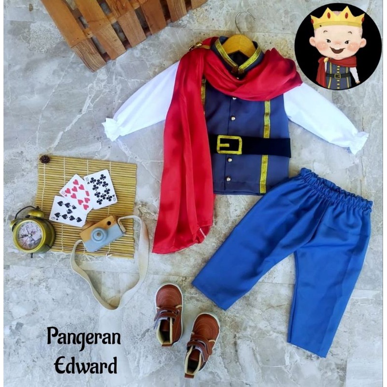 KOSTUM PANGERAN EDWARD/BAJU PANGERAN ANAK/KOSTUM PANGERAN ANAK/KOSTUM PANGERAN ANAK DAN DEWASA/KOSTUM PANGERAN NEWBORN