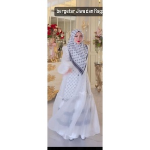 Gamis Set Hijab Monogram SS Premium Lebaran