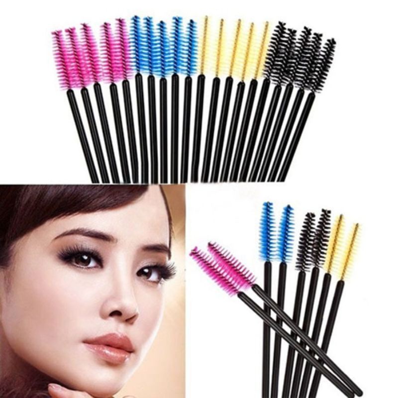 Sisir Kuas Maskar Spoolie Brush Mascara Wand Sikat Eyelash Extention Bulu