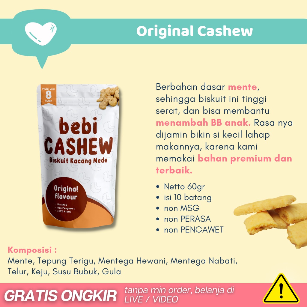 Snack Bayi 8 Bulan - Camilan Biskuit Cemilan Bayi Anak Mpasi Baby 8 10 12 Bulan 1 Tahun Sehat - ARAMOMKIDS006