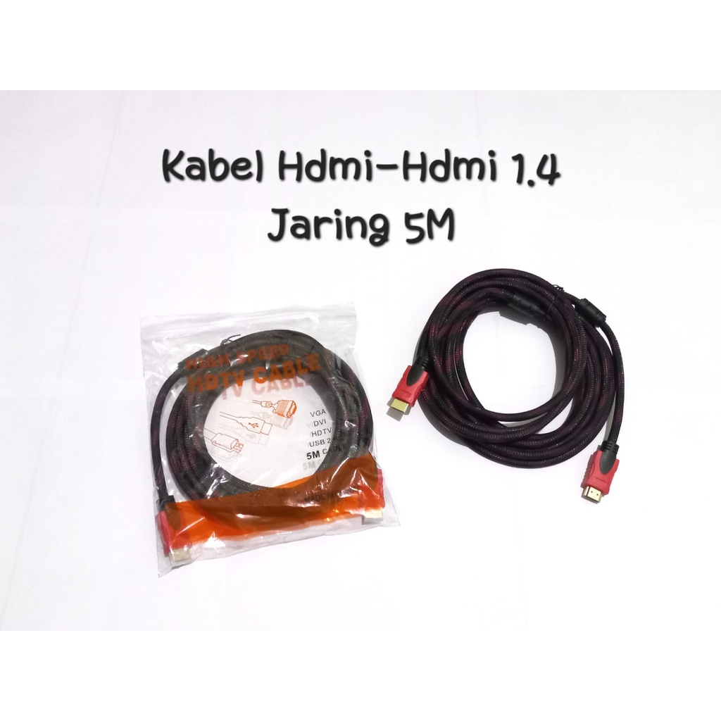 Kabel HDMI - HDMI 1.4 Jaring 5m