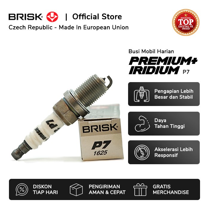 Busi Busi Mobil Brisk Premium Plus Iridium P7