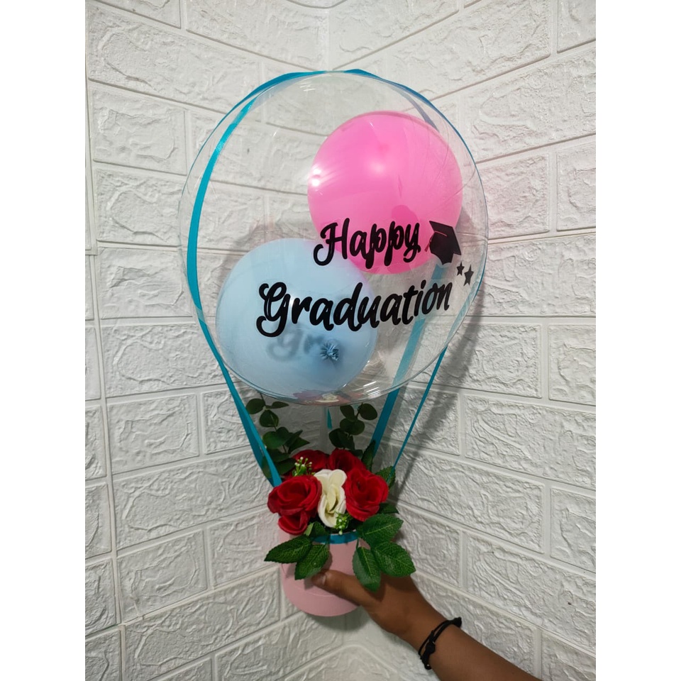 Balon Buket/Balon Box/Balon Bening/Balon Snack/Balon ultah/Balon Wisuda/Bunga Wisuda/Buket Wisuda