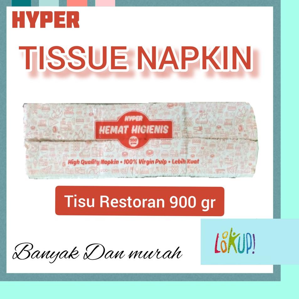 Super Heboh Tissue Napkin Hyper 900 gram / Tisu Napkin Hyper 900 gr / Tissue Restoran