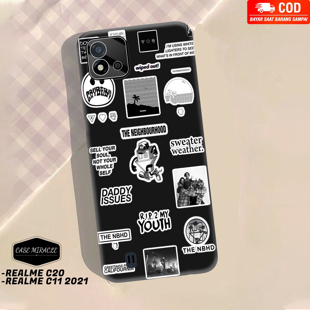 CM Case REALME C20 / C11 2021  Softcase Lentur Warna Hitam Macaron Protector Lensa Kamera Kaca  [ ES
