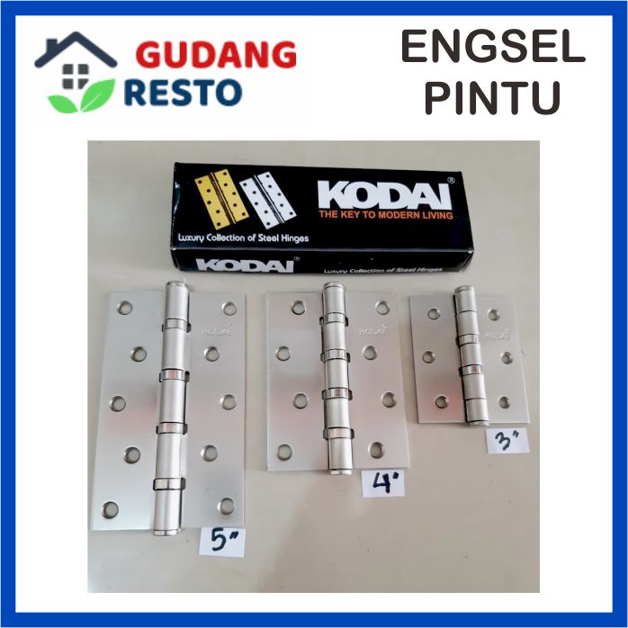 ENGSEL PINTU KODAI - FRT - TOP TEBAL KUAT STAINLESS JENDELA 3&quot; - 4&quot; - 5&quot; / 3 - 4 - 5 INCH DOOR HINGE / WINDOW RUMAH KANTOR GUDANG KUPU