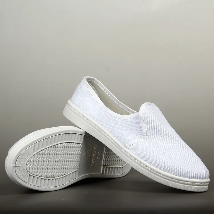 (Khusus BATAM) ESD Cleanroom PVC Canvas Shoes, Full White | Sepatu ESD