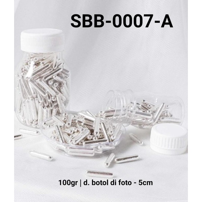 

SBB-0007-A Sprinkles sprinkle sprinkel 100 gram kapsul meses silver