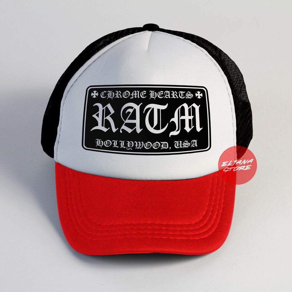 Topi Trucker Chrome BMTH | Bring Me The Horizon | RATM | Rage Againt The Machine | Ring | Topi Snapback Chome