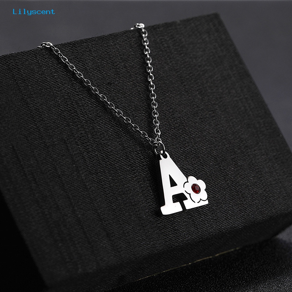 [LS] Kalung Alfabet Desain Sederhana Semua Pertandingan Friendly Dengan Kulit Bebas Alergi Mudah Dipakai Hias Bahan Titanium Steel Unisex A-Z Huruf Kapital Liontin Kalung Hadiah Untuk Pria