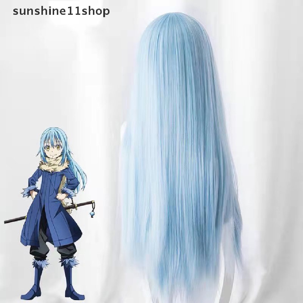 Sho Saat Itu Aku Berelinisasi Jadi Slime Cosplay Wig Rimuru Tempest Wig Biru N