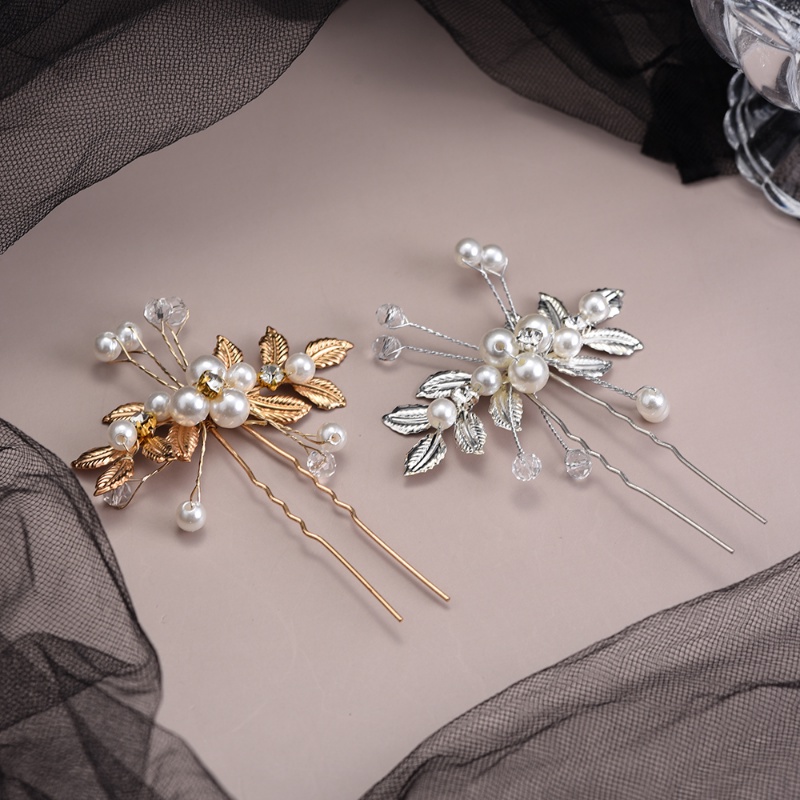 Mutiara Imitasi Elegan Bridal Hair Stick Hairpin/Bunga Kristal Halus Rambut Garpu Hiasan Kepala Aksesoris Pesta Pernikahan Festival