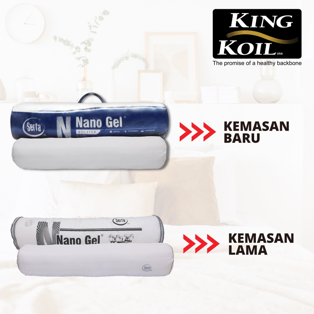 Guling SERTA Nano Gel Bolster alternatif Bulu Angsa Goose Down Hypoallergenic