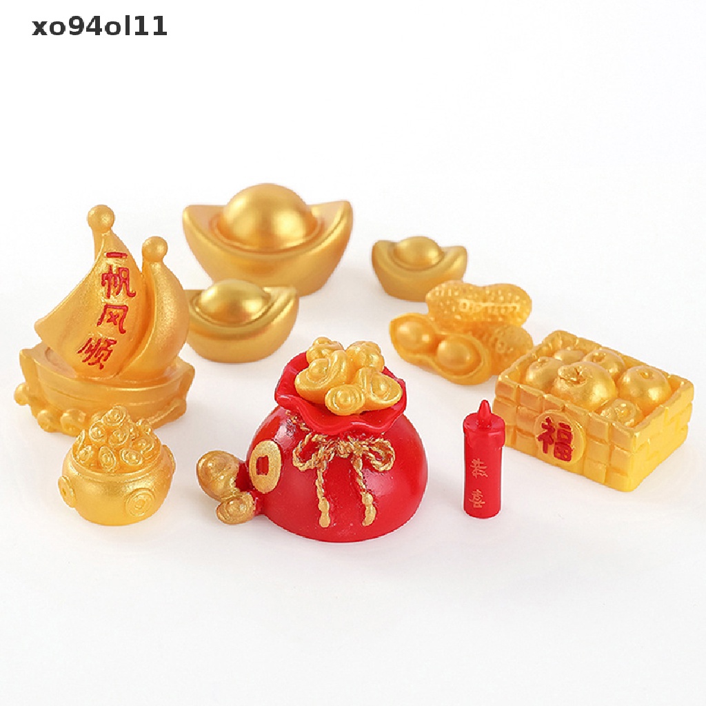 Xo 2023tahun Baru New Year micro landscape resin Ornamen Kecil Pohon Emas OL