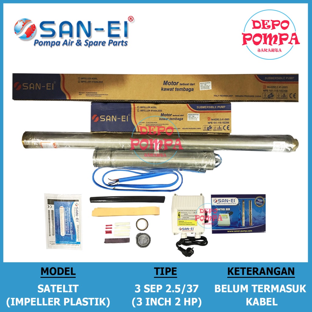 Pompa Air Satelit SAN EI 3 INCH 2 HP / Satelit 2 HP TANPA KABEL