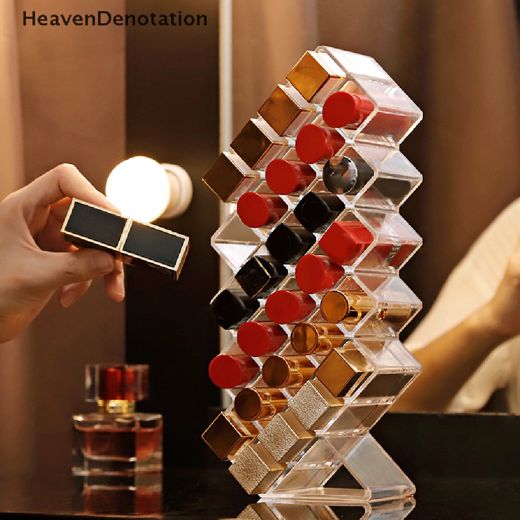 [HeavenDenotation] 10 /16 /28 Grids Kosmetik Bibir Kotak Perhiasan Case Lip Storage Box Case HDV