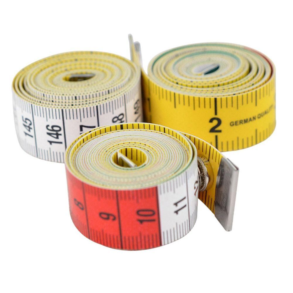 POPULAR Populer 2pcs Soft Tape Measure Tape Tailor Warna Dua Sisi Portabel Baru Dengan Snap