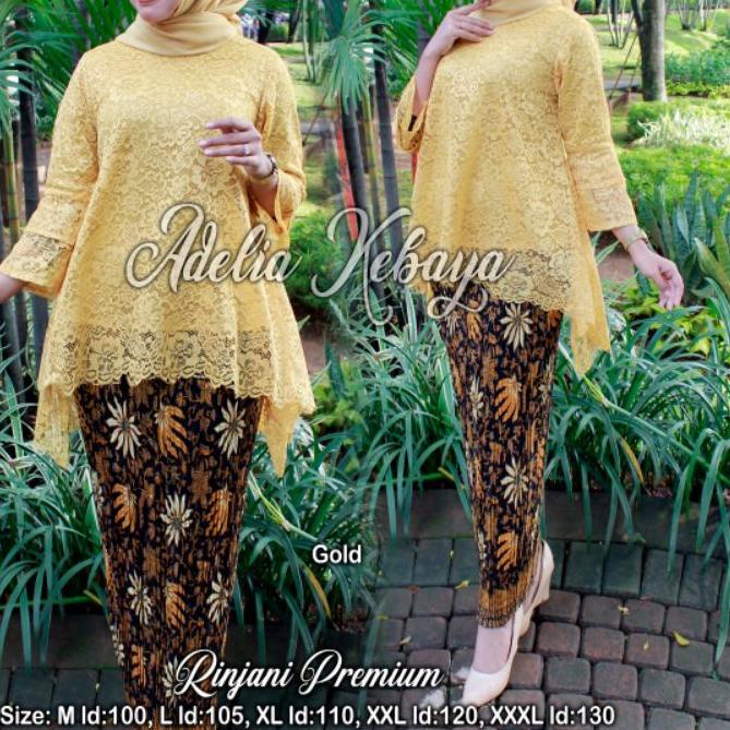 ☎ Atasan kebaya rinjani brokat Jumbo Ld 130 / kebaya modern / kebaya murah / kebaya jumbo ▲