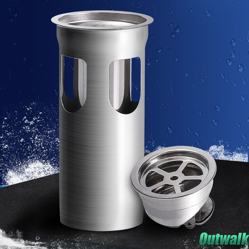 ღ Saringan Lantai Plug Stainless Steel Floor Drain Inti Air Drain Saringan Selokan Saringan Bau Tahan Serangga Tahan anti Penyumbatan Dapur Kamar Mandi Aksesoris