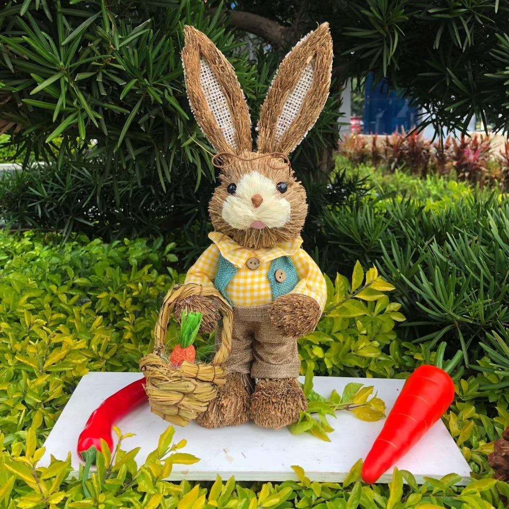 Nanas Kelinci Dekorasi Pernikahan Ornamen Pastoral Rumah Taman Paskah Pesta Jendela Tembak Props Standing Rabbits