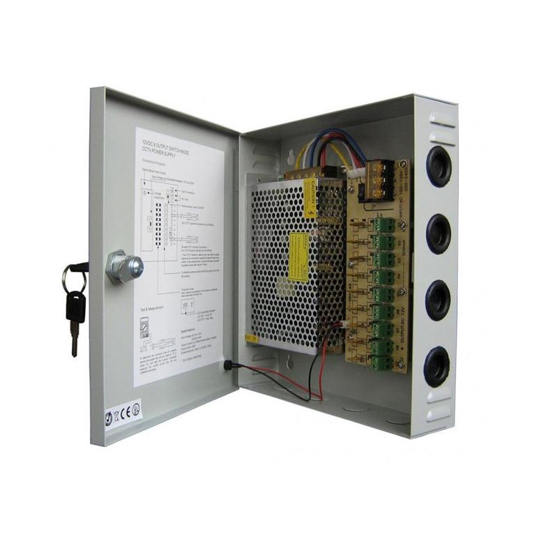 ✪ PSU Power Supply CCTV 12V 10A Box -PSU Box CCTV - ☟