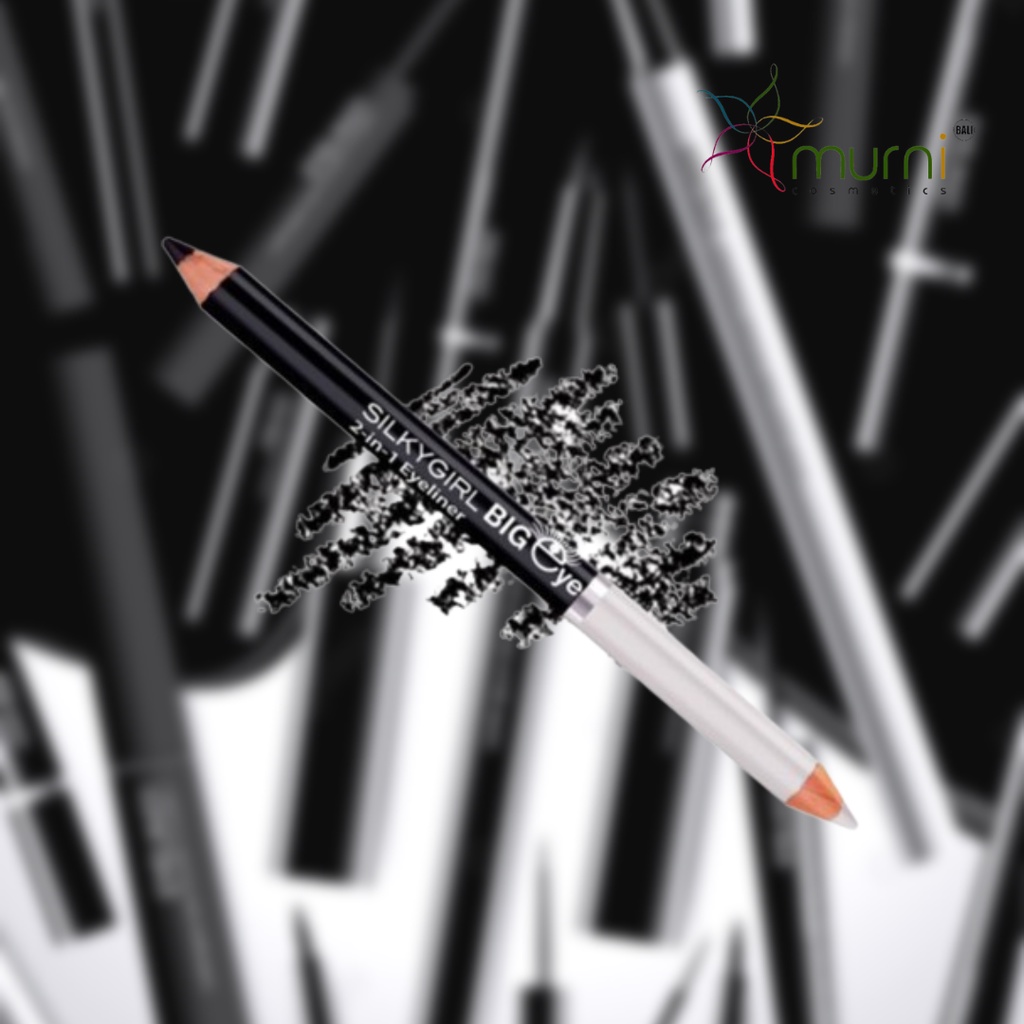 SILKYGIRL BIG EYE 2IN1 EYELINER 01 BLACKEST SNOW