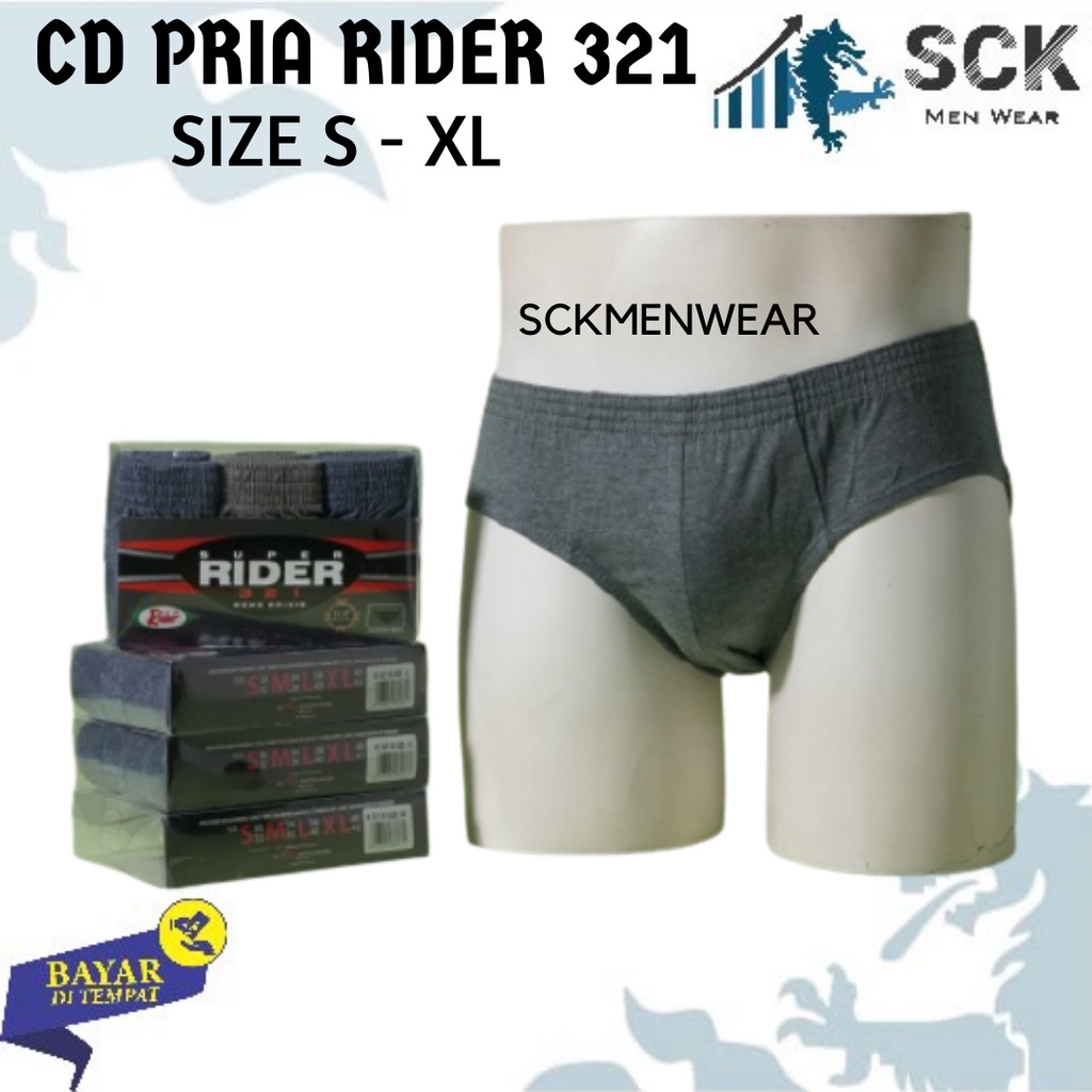 [ISI 3] CD Pria RIDER 321 Karet Bahan Katun Premium / Pakaian Dalam Pria / CD Laki - sckmenwear GROSIR