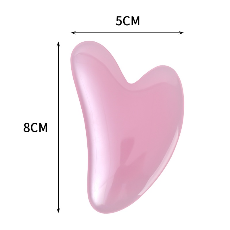 Pink Resin Heart-shaped Gua Sha Massager / Face Massage Pressure Therapy for Face Neck Body Massage
