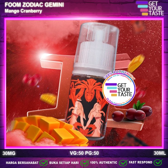 Liquid Foom Zodiac Series Gemini Mango Cranberry Salt Nic 30ML by IVS