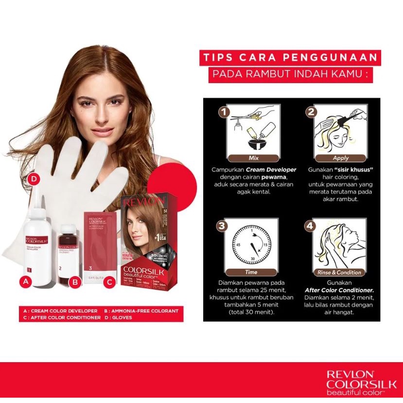 (READY &amp; ORI) Revlon Colorsilk Beautiful Hair Color / Cat Pewarna Rambut