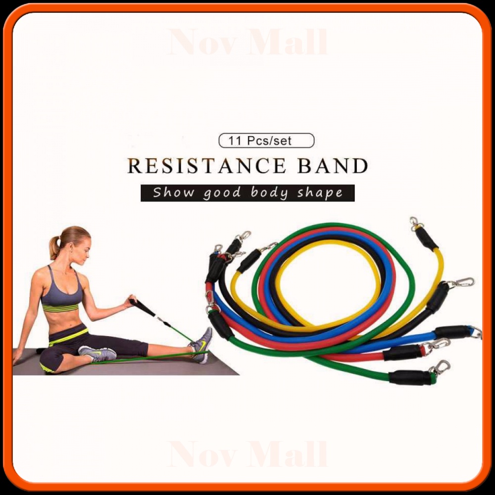 Set Tali Stretching Resistance Band 11 PCS/set -SP324