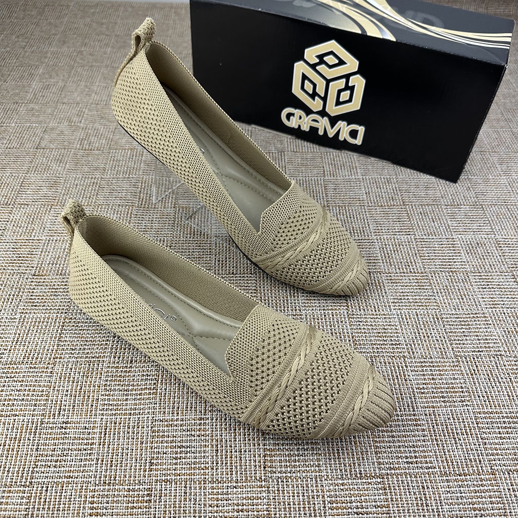 GRAVICI - Sepatu Flat Rajut Import Wanita Elegan DO-45