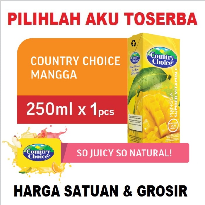 Country Choice MANGO Jus Mangga 250 ml - ( HARGA SATUAN )