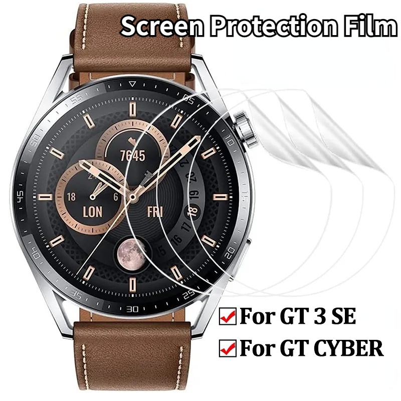 Cakupan Penuh Film Tahan Gores HD Watch Anti-fouling Aksesoris Tangguh Tempered Film Watch Laminasi Film Layar Jam Soft Film Untuk Huawei Watch GT CYBER/GT3 SE