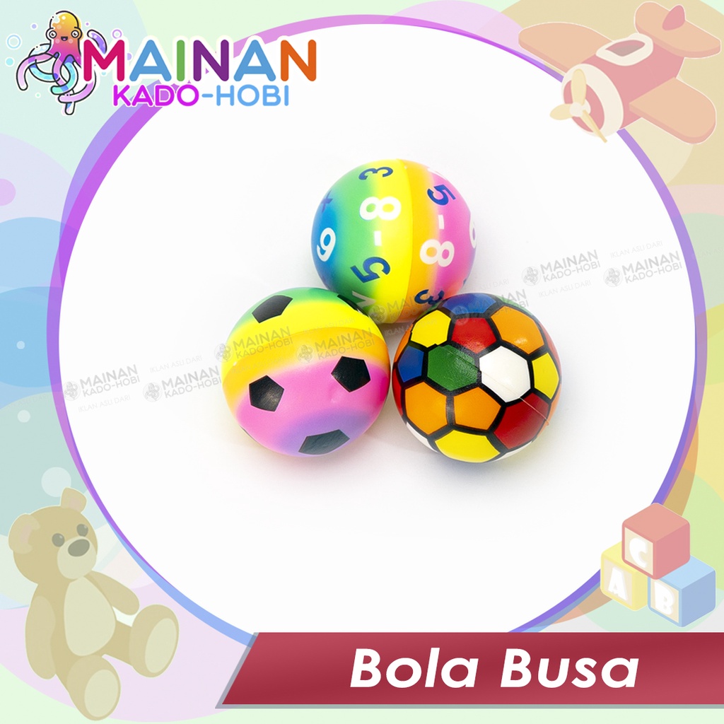 HOBI HADIAH MAINAN ANAK SQUISHY TEPUK LEMPAR BOLA BUSA KARET FOAM