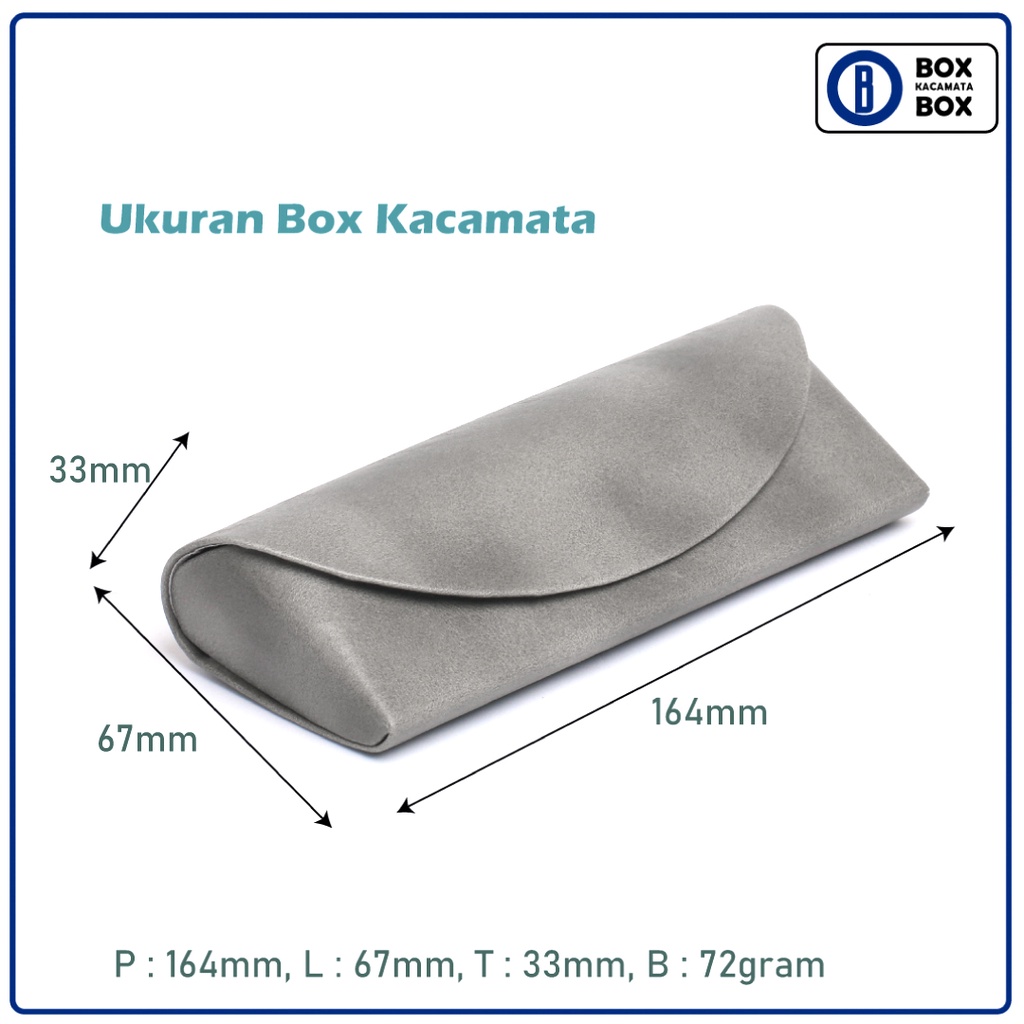 Box Kacamata / Tempat Kacamata Cepuk Magnet Bahan Kulit Lembut Free Lap / Box Kacamata Sunglasses dan Frame  H6