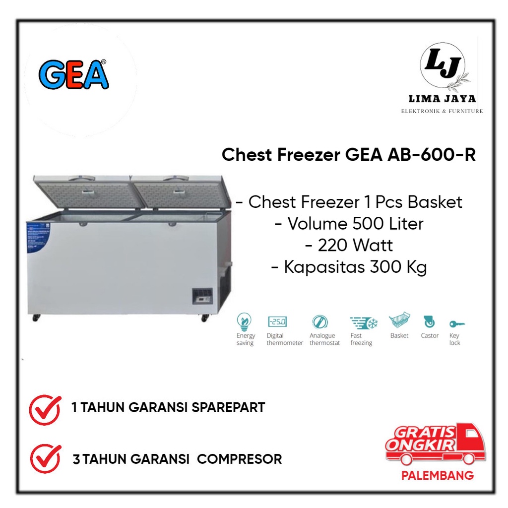 Chest Freezer GEA AB-600-R Freezer Box Lemari Pembeku GEA