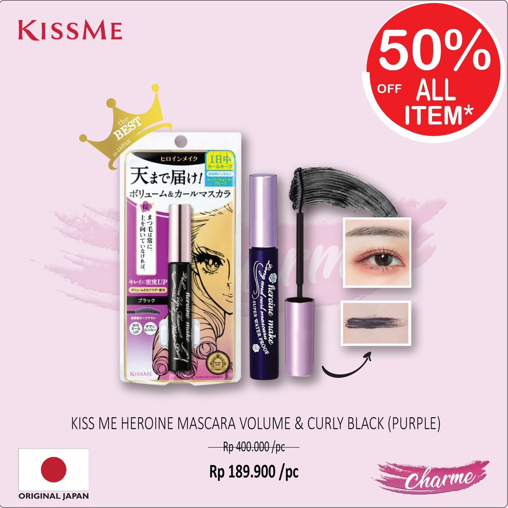 (READY &amp; ORI) Kiss Me Heroine Mascara Volume Long Curly Black Maskara ORI JAPAN