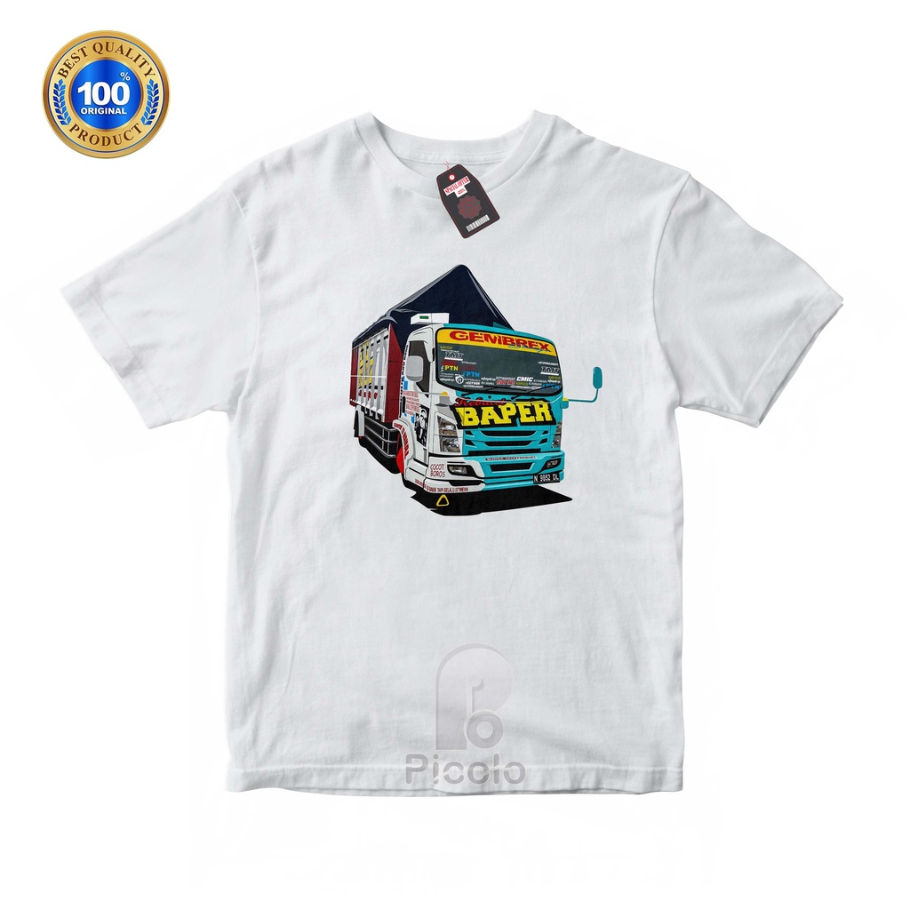 (FREE NAMA) BAJU KAOS ATASAN ANAK MOTIF TRUCK OLENG UNISEX Bahan COTTUN