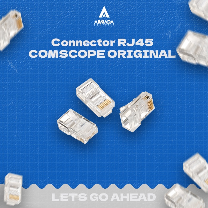 [ORIGINAL ]konektor RJ45 Commscope AMP connector CAT5e 50pcs-bag/rj45 amp comscope