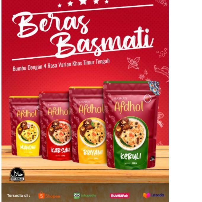 

☑ paket basmati dan bumbu instant plus bumbu mandhi briyani kabsah kebuli ➶