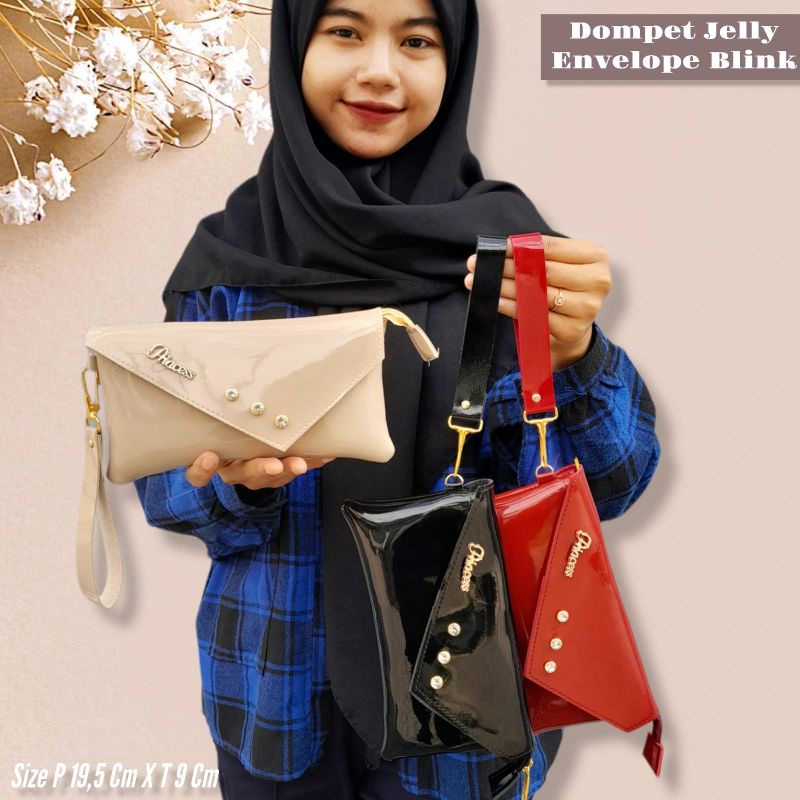 DOMPET JELLY ENVELOPE BLINK TALI PENDEK