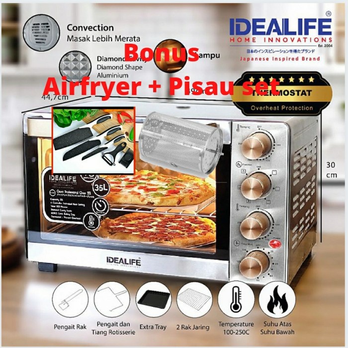 Oven Listrik oven pemanggang roti kue 35 L idealife IL 335 gojek
